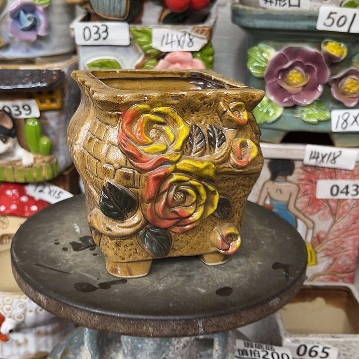 粗陶材质多肉花盆