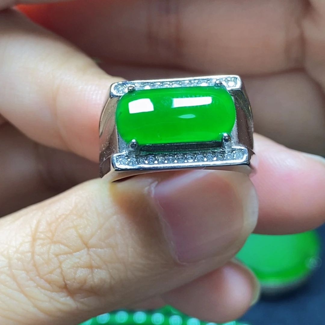 翡翠戒指未镶嵌天然翡翠