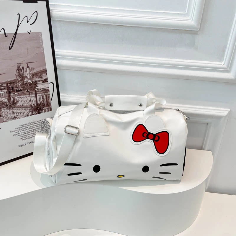 HelloKitty卡通可爱大包包单肩蝴蝶结凯蒂猫手提健身包斜挎旅行包