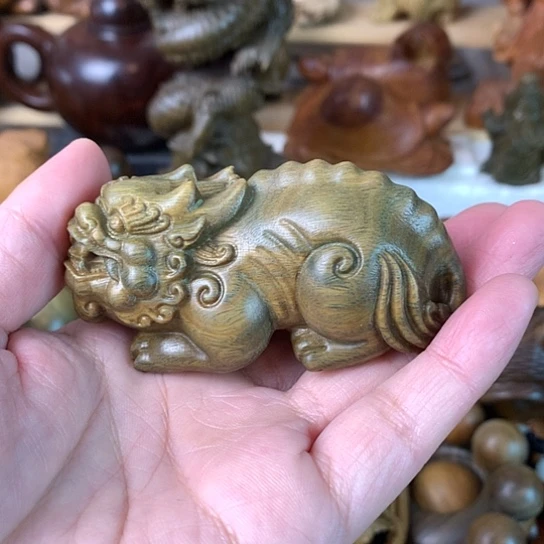 木清*貔貅绿檀木的好