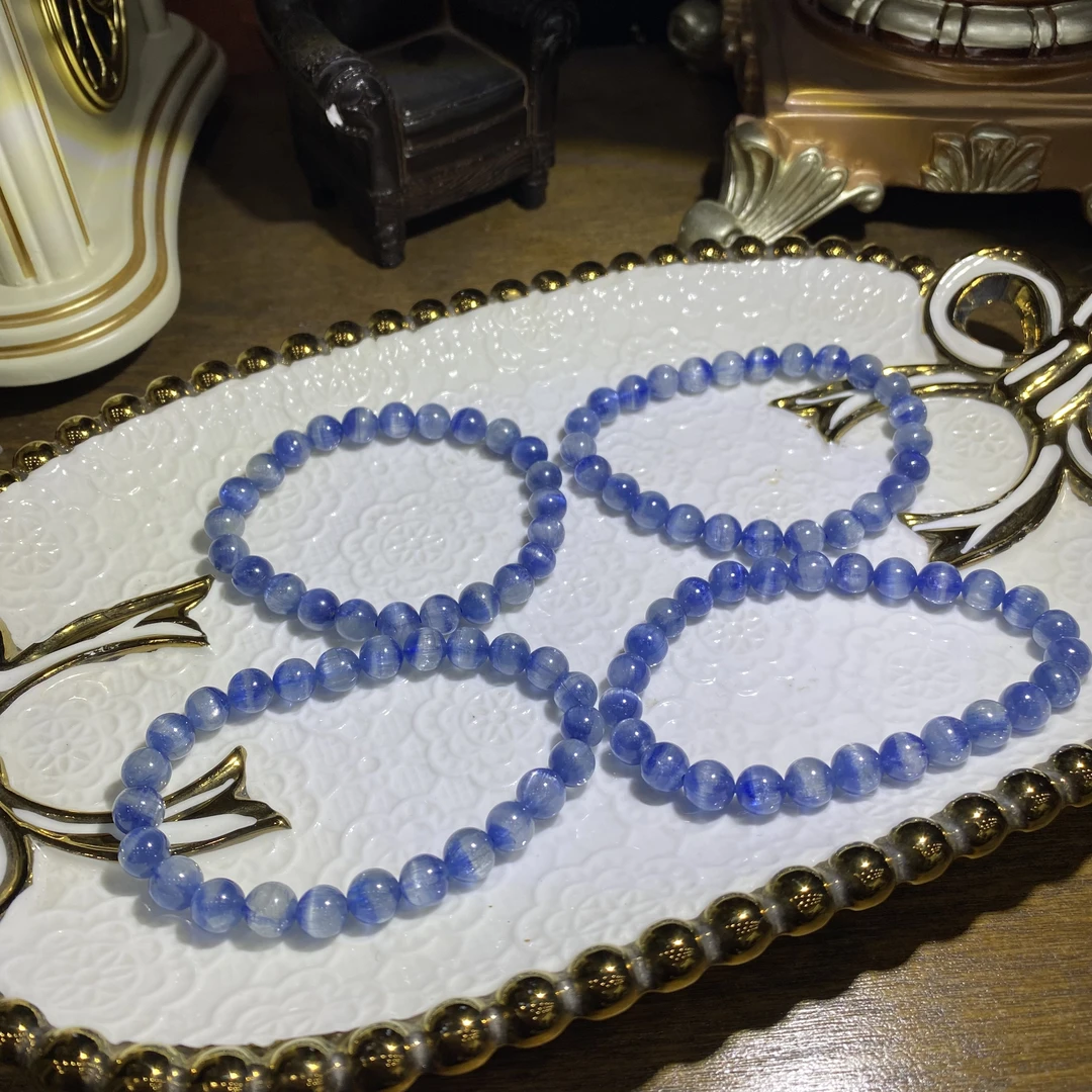 D722-天然蓝晶石手串单圈-多样性发其一