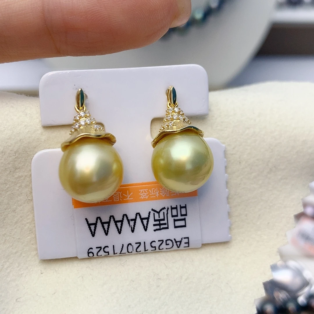 银S925镶嵌海水珍珠颈饰w46