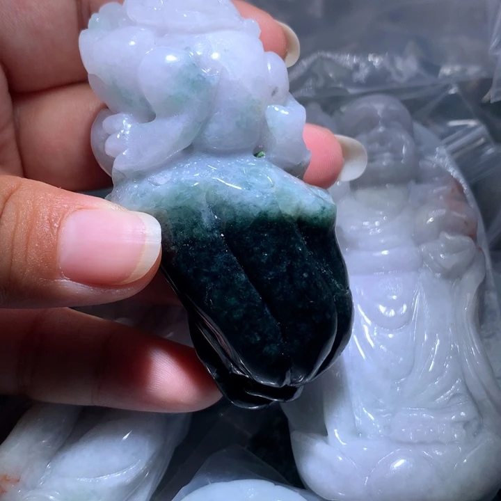 翡翠未镶嵌颈饰保真天然A货翡翠