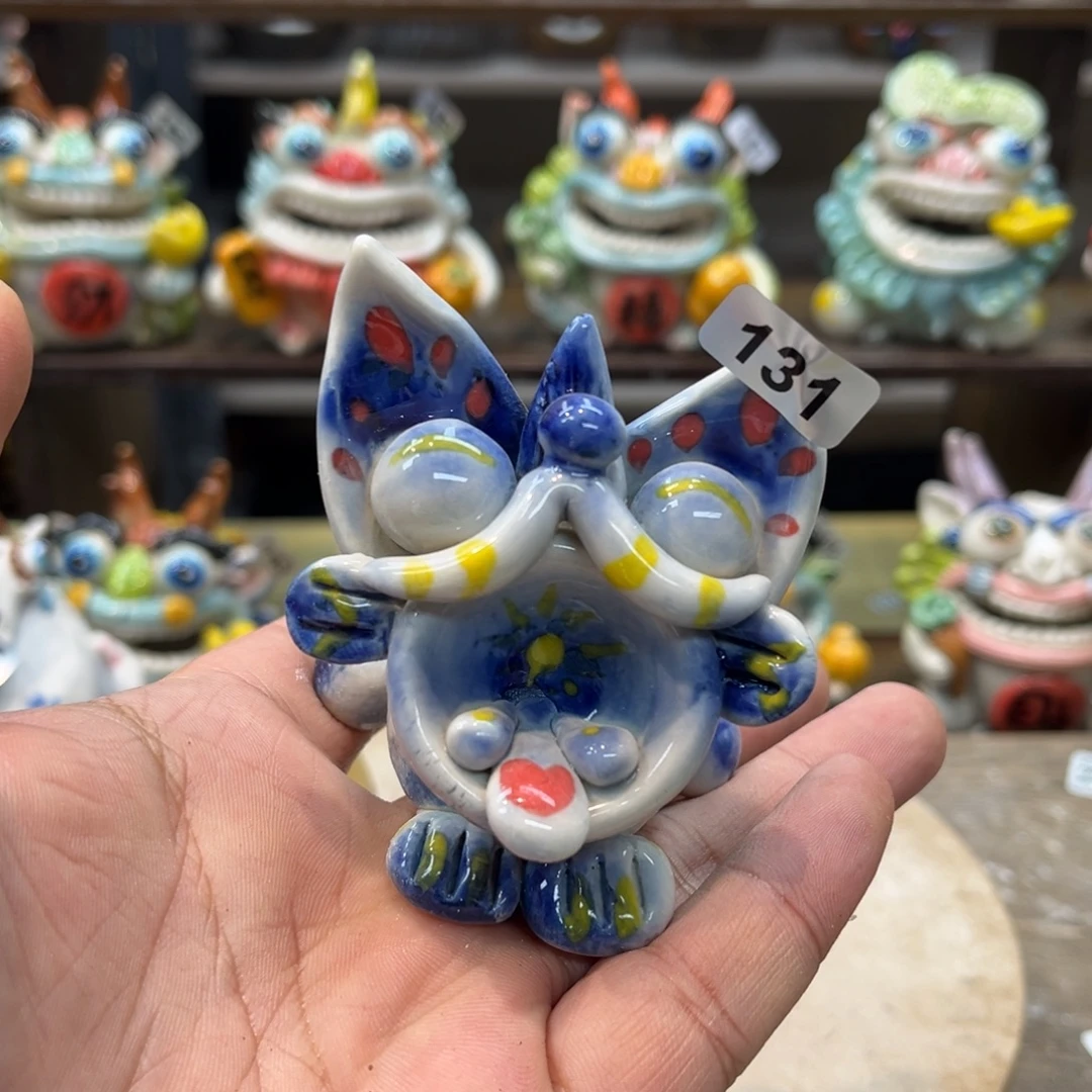 摆件纯手工抽象陶瓷摆件131