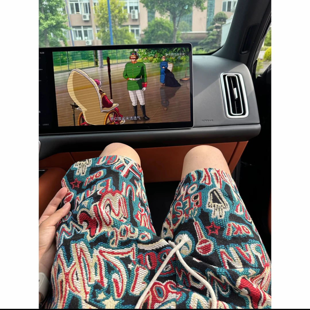 【现货热卖】夏威夷民族风短裤男款夏季美式潮牌五分裤直筒休闲半裤