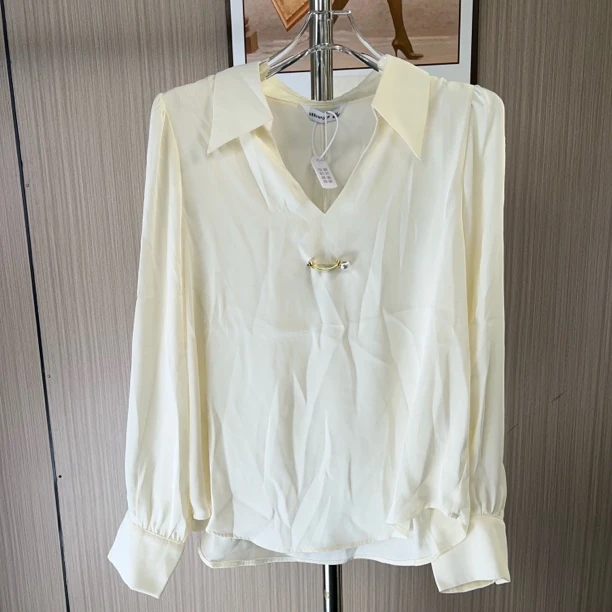 A73撤柜GT法式方领收腰短袖上衣时尚修身夏季