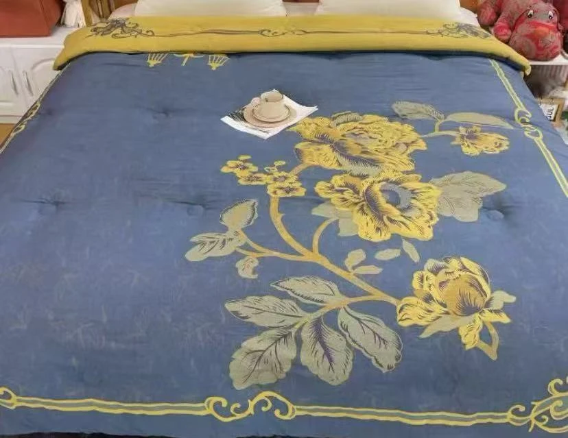 （盛世牡丹）2.0M*2.3M 4斤 高端双层纱纯棉柔软亲肤可机洗大豆被