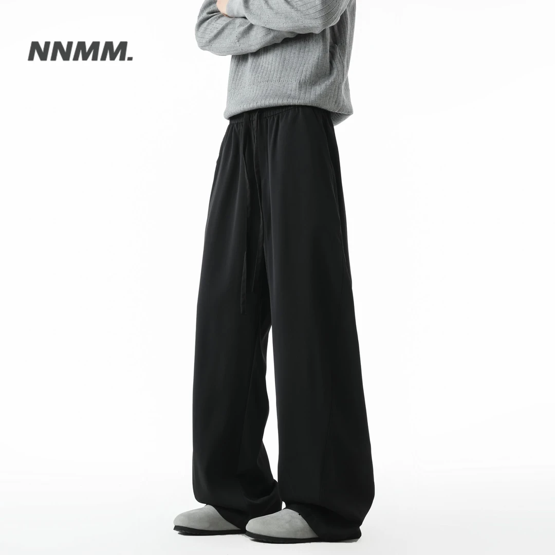 美式黑色直筒裤cleanfit百搭阔腿裤潮牌中腰休闲裤男女同款长裤子