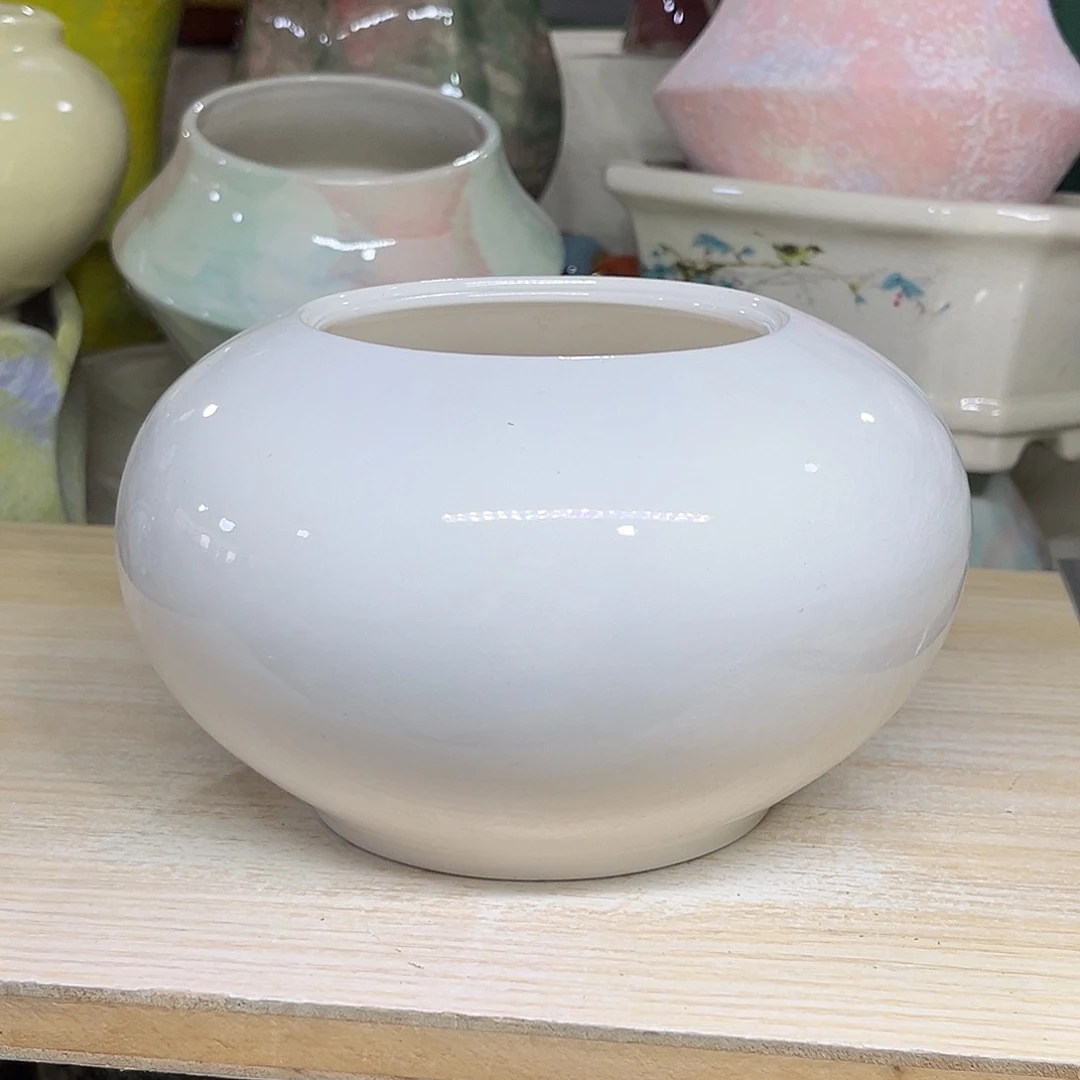 陶瓷绿植多肉微瑕花盆外口径：10*11无孔