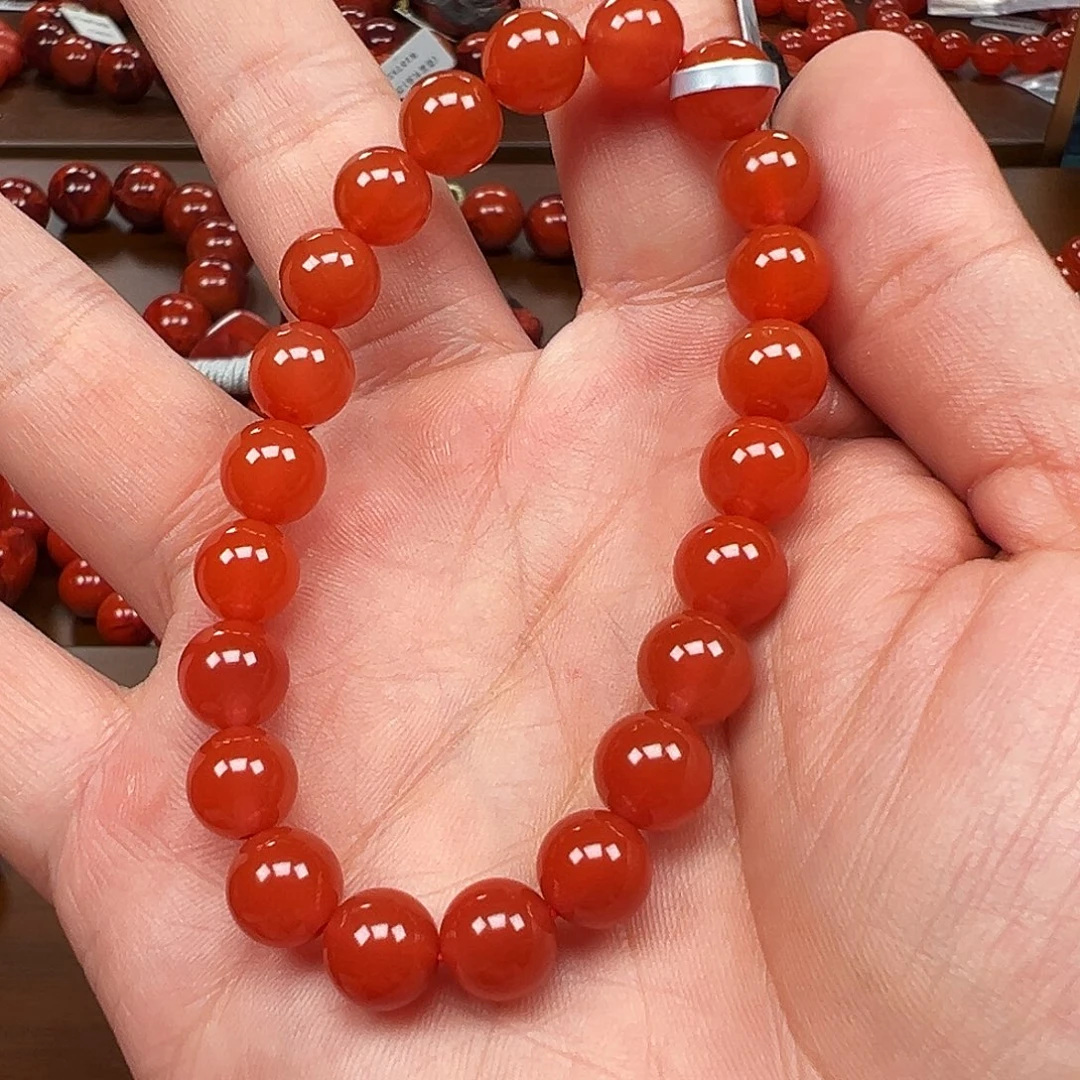 南红玛瑙未镶嵌手链