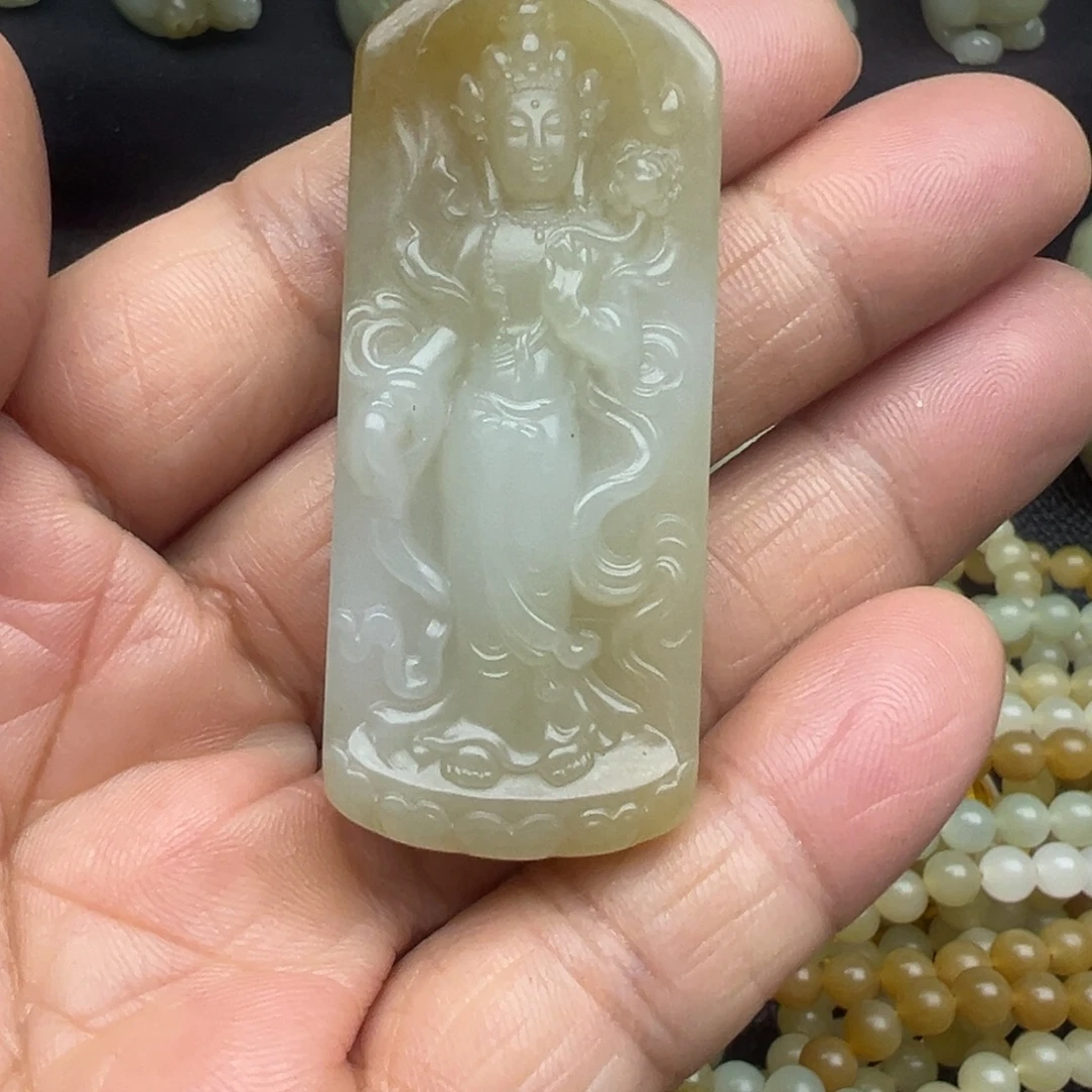 和田玉（糖玉）未镶嵌吊坠(不含链)