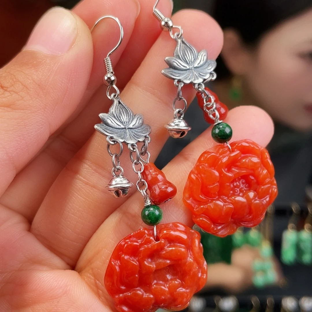 翡翠未镶嵌耳饰饰品
