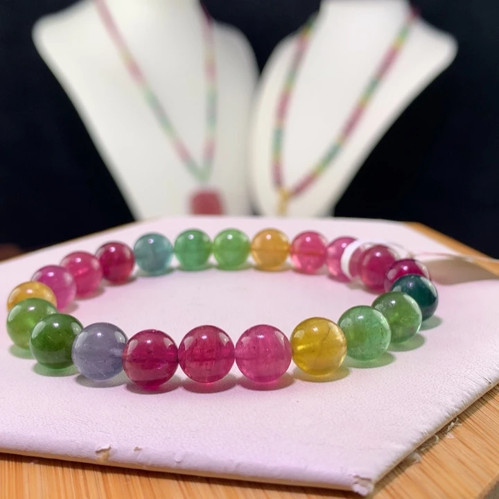 双色碧玺手链未镶嵌