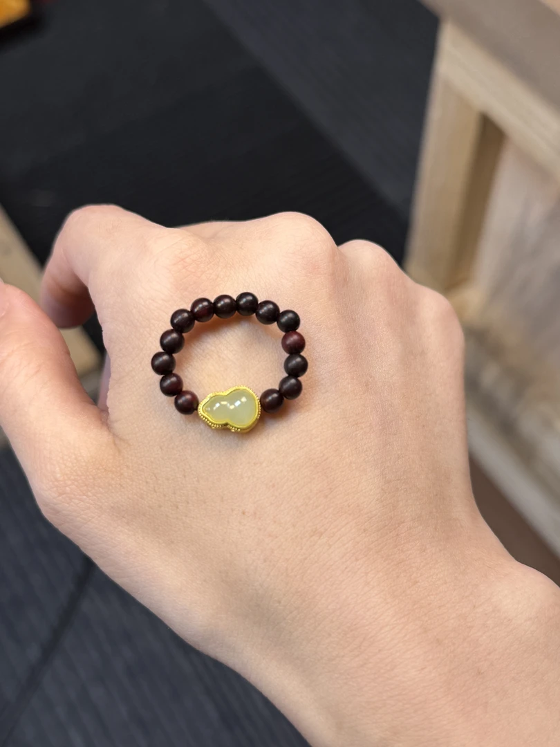 小叶紫檀+葫芦戒指（无礼盒）MK2338