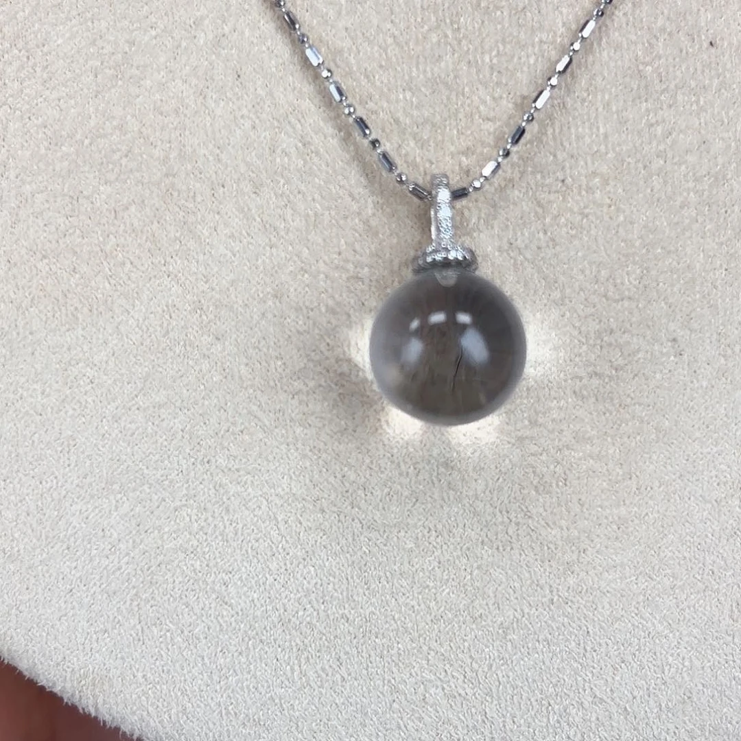 淡水珍珠银S925镶嵌吊坠