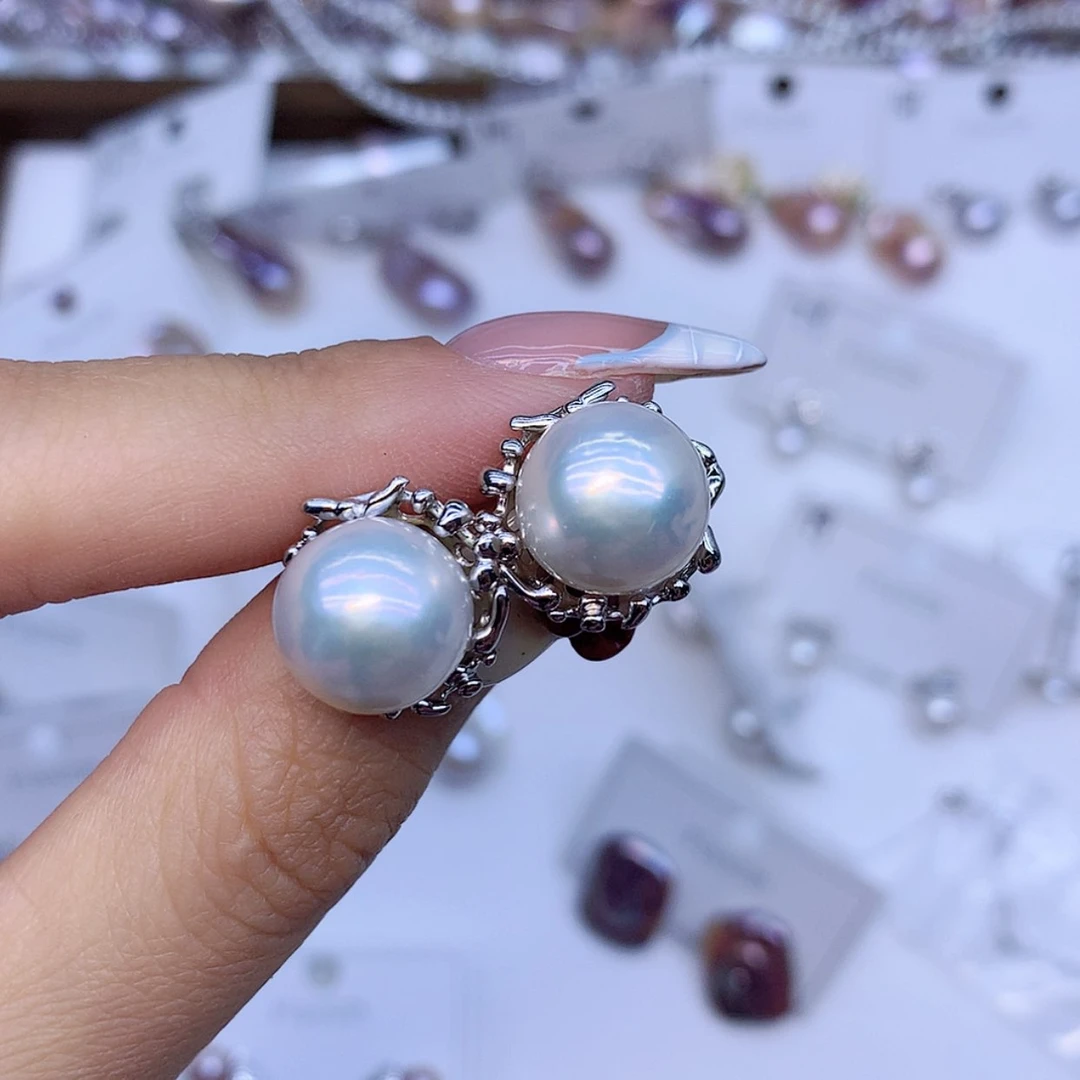 【闪购商品】淡水珍珠耳饰银S925镶嵌