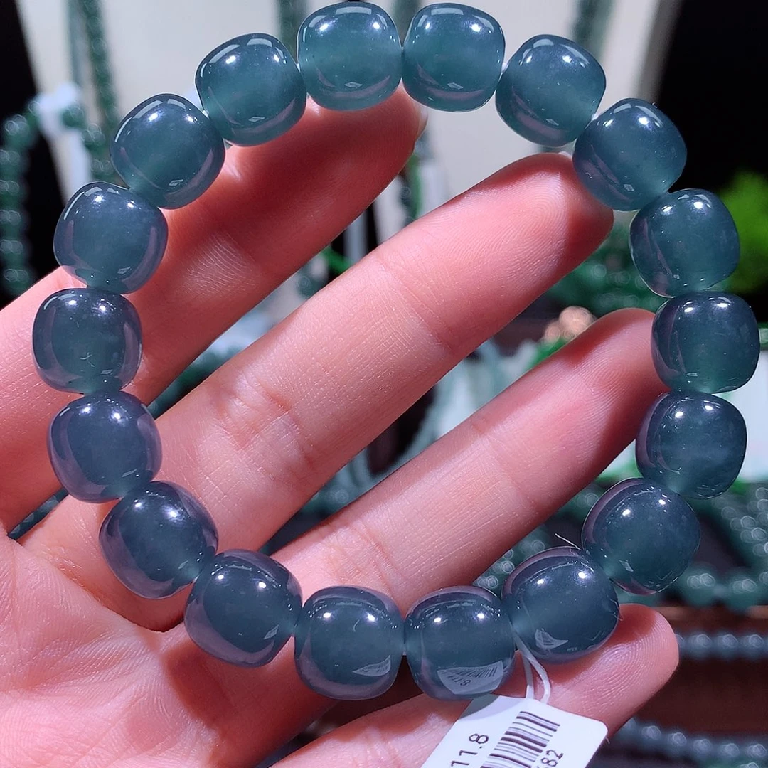 翡翠未镶嵌手链天然a货翡翠手串12