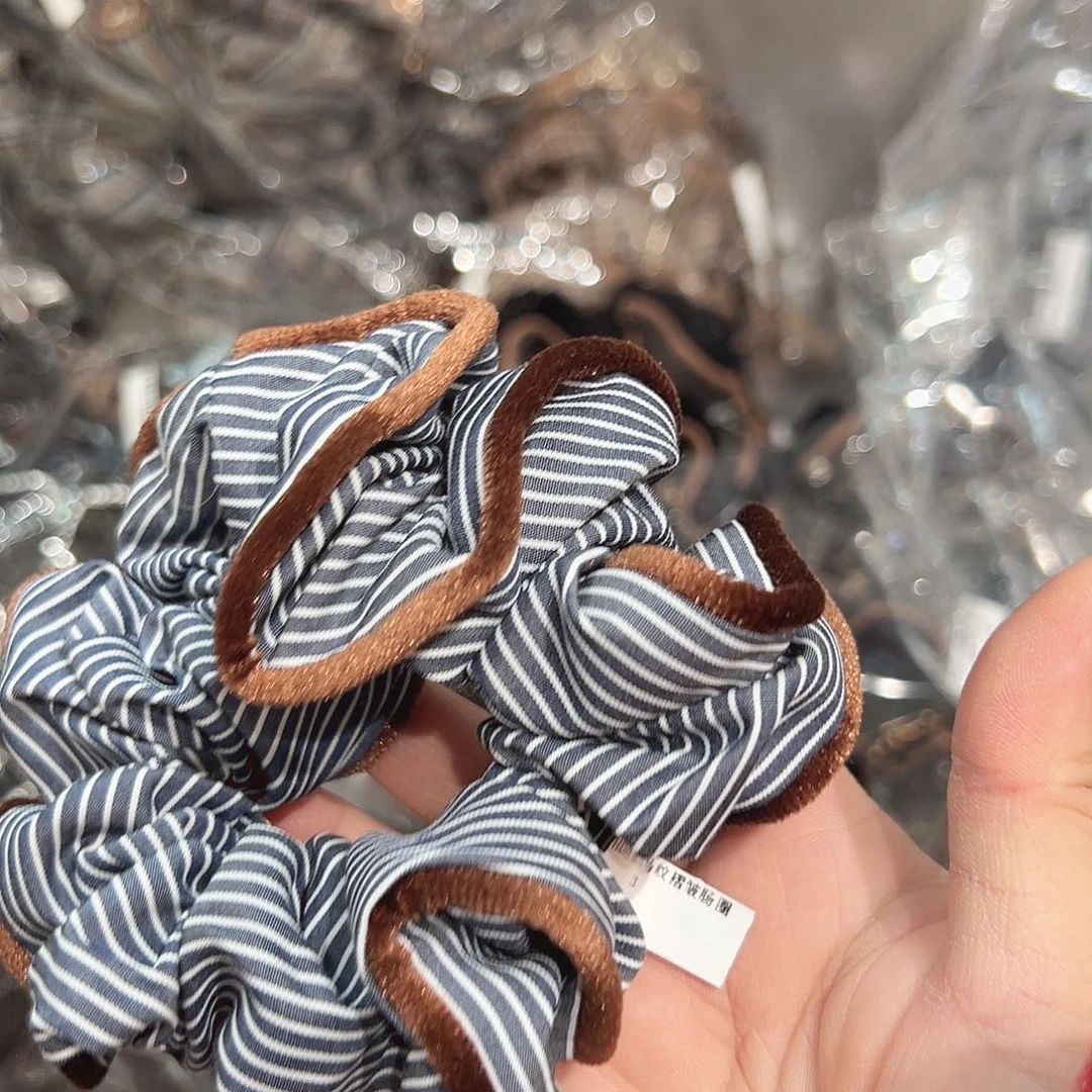 非金属蓝色条纹发圈