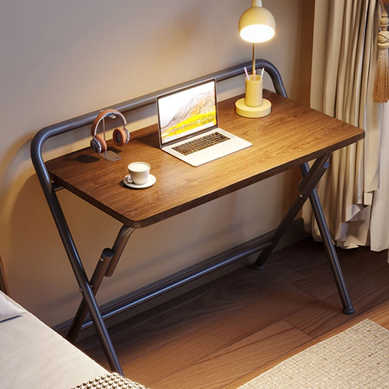 家用书桌电脑桌折叠桌书架学习桌办公桌可折叠简易卧室床边小桌子