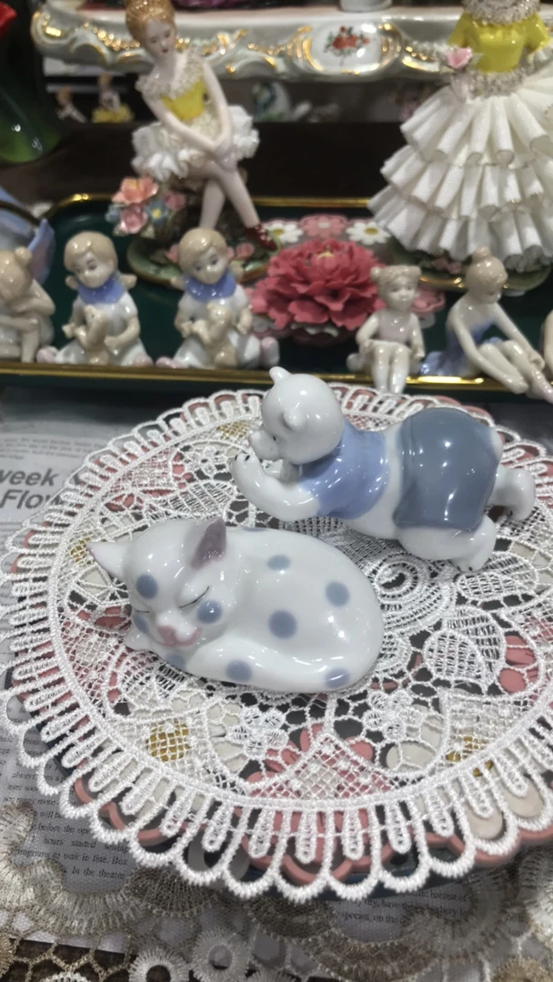 子夜宝宝专拍陶瓷小可爱一对儿两个 默认微瑕 老货库存