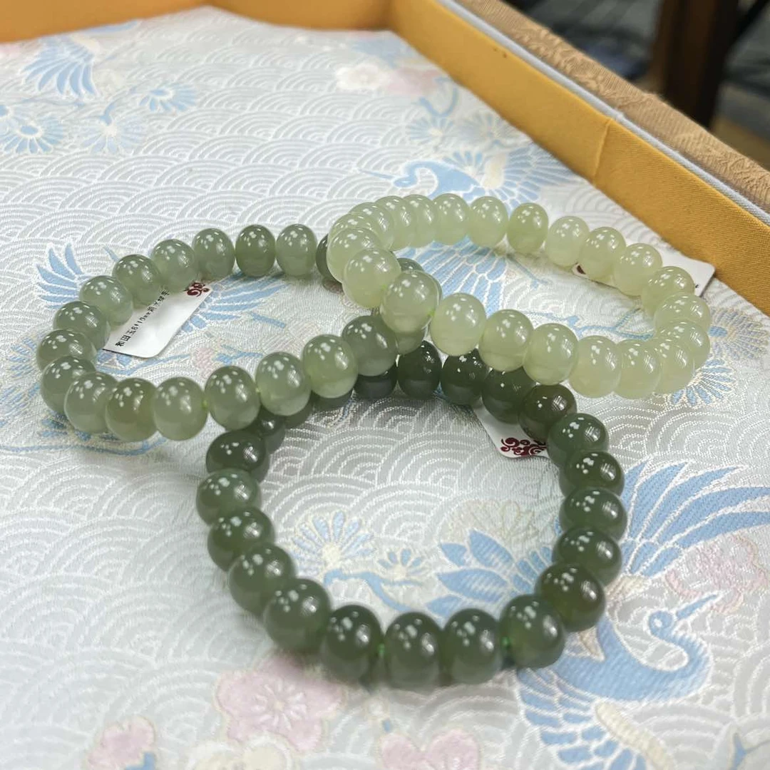 【产品部专享】天然和田玉设计款算盘珠手链严选多样性发一cg