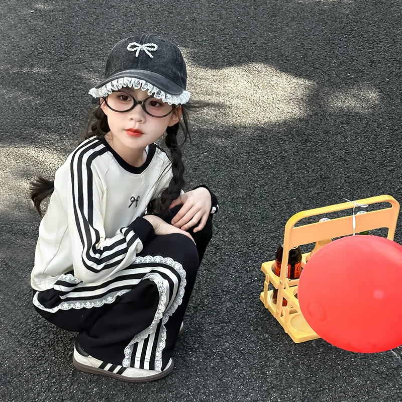 66公主原创 女童T恤长袖儿童白色打底衫上衣 25S038