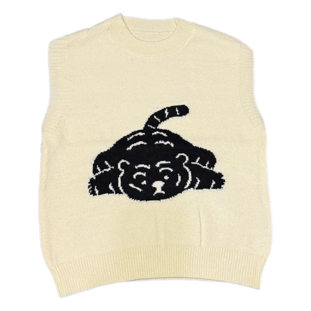 2025迎春新款羊绒马甲背心女针织衫圆领韩版无袖马夹坎肩百搭