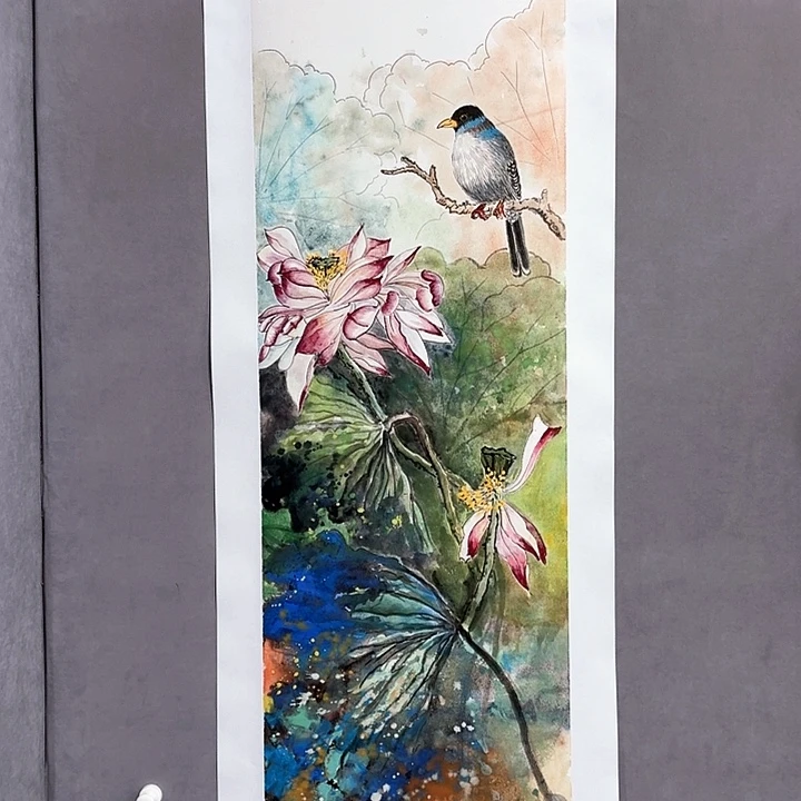 国画亲笔手绘放心去藏