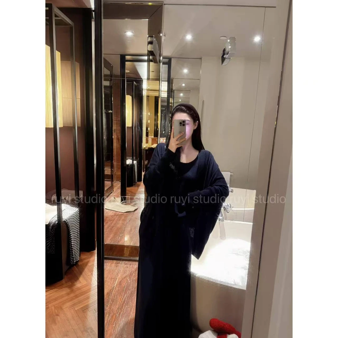 Ruyi如一【观自在】王冠蓝设计感斗篷三件套