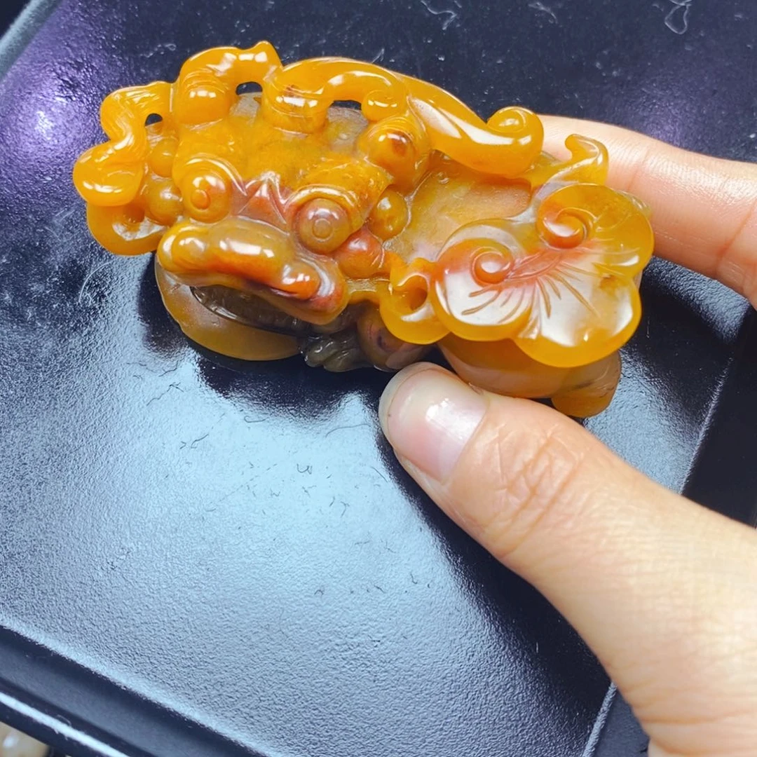 石英质玉（黄龙玉）未镶嵌项链