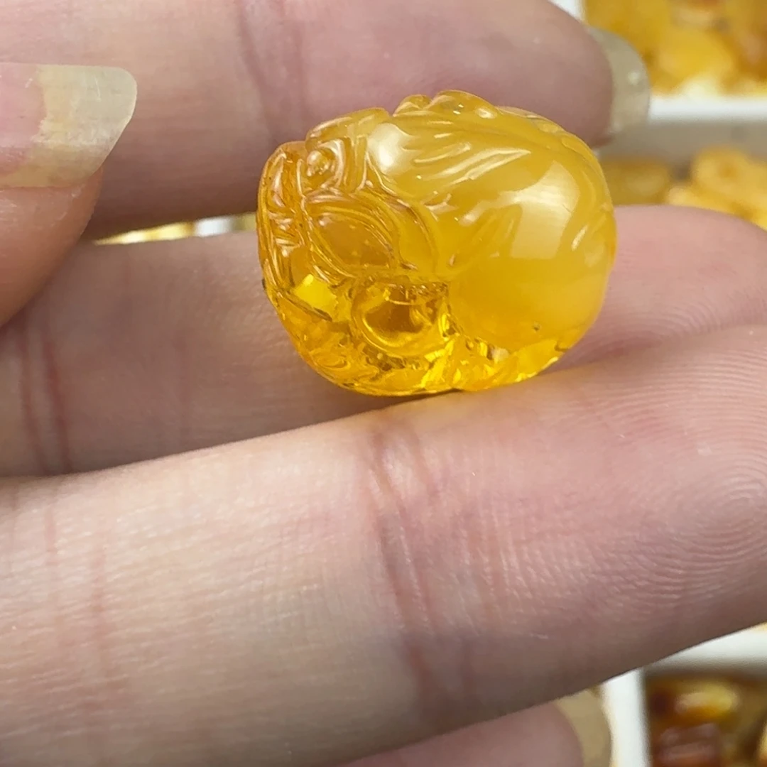 蜜蜡未镶嵌珠宝奇石全品吊坠孔 16×11.6×12.5mm