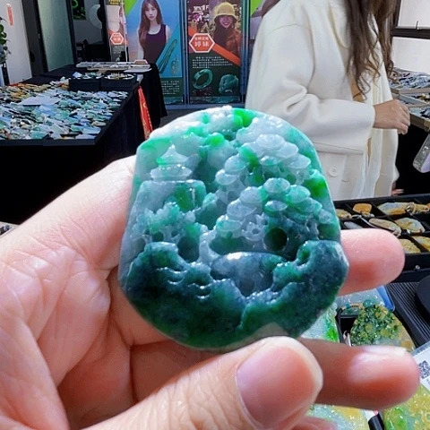 翡翠未镶嵌项链翡翠