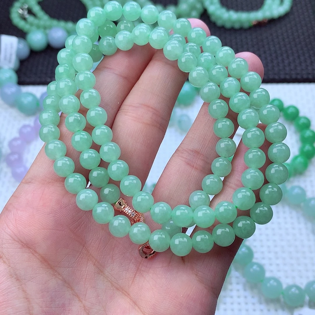 翡翠未镶嵌毛衣链卡7