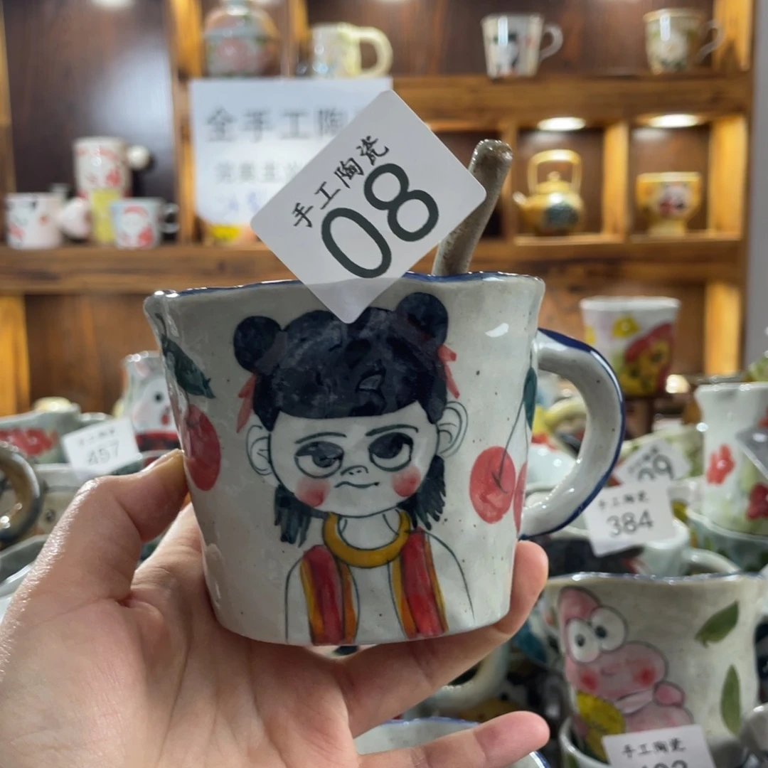 景德镇手工陶瓷一杯一勺08