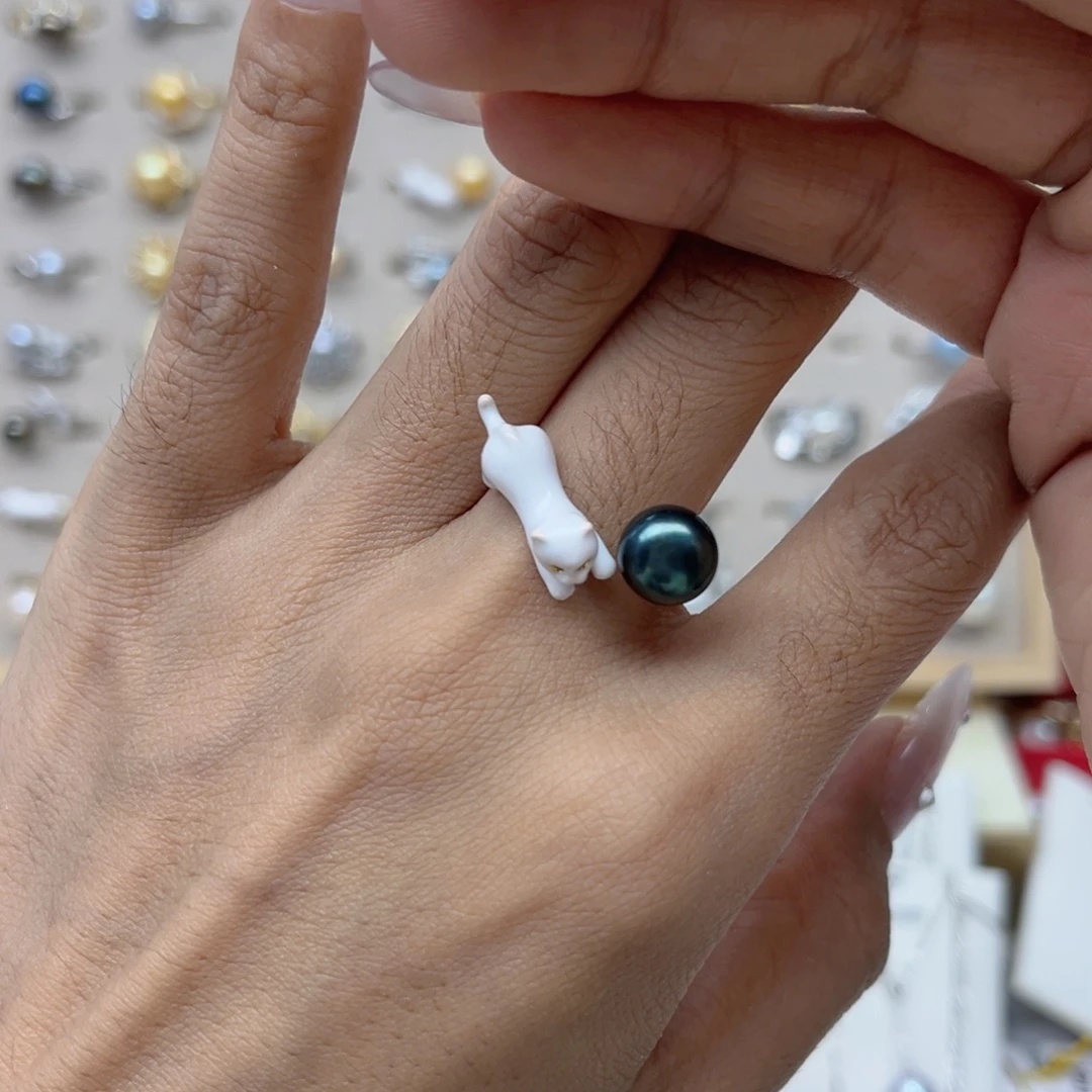 林***柳戒指淡水珍珠合金