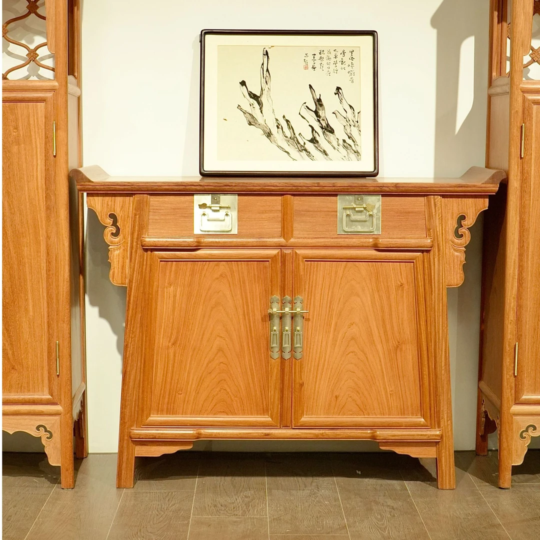 【收藏级】缅花玄关柜二联柜