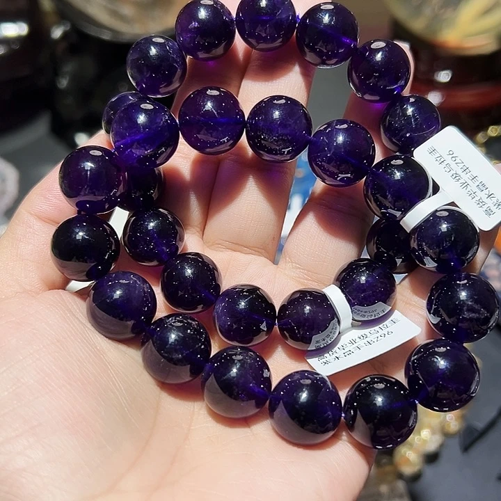 未镶嵌手链水晶乌拉圭紫水晶15毫米多样性发其一21号