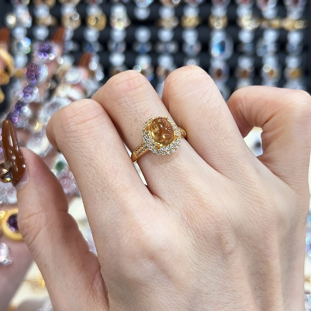 水晶金色拖不保色介意慎拍银托不掉色银S925镶嵌88简单