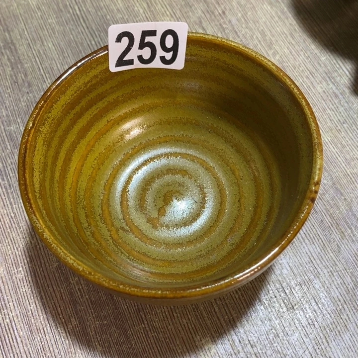 瓷片窑变黄金釉小碗