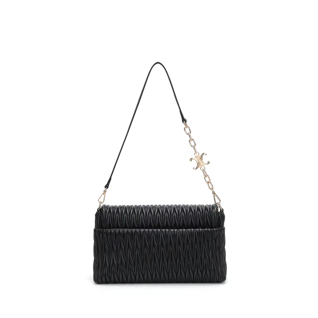 2025秋冬新款女士单肩包时尚百搭褶皱包单肩斜挎女包1223