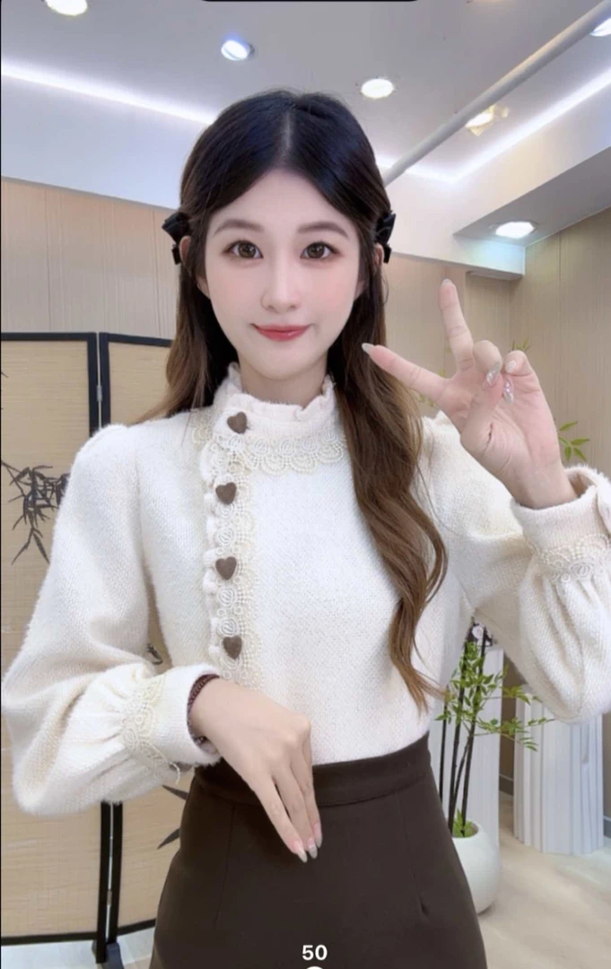 复古港风斜襟精致木耳边长袖衬衫女秋冬季加厚宽松设计感气质上衣