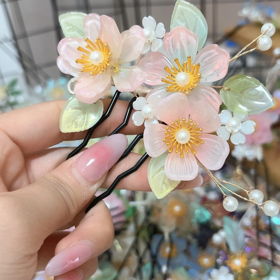 铁合金仿水晶琉璃发簪秒杀下播福利