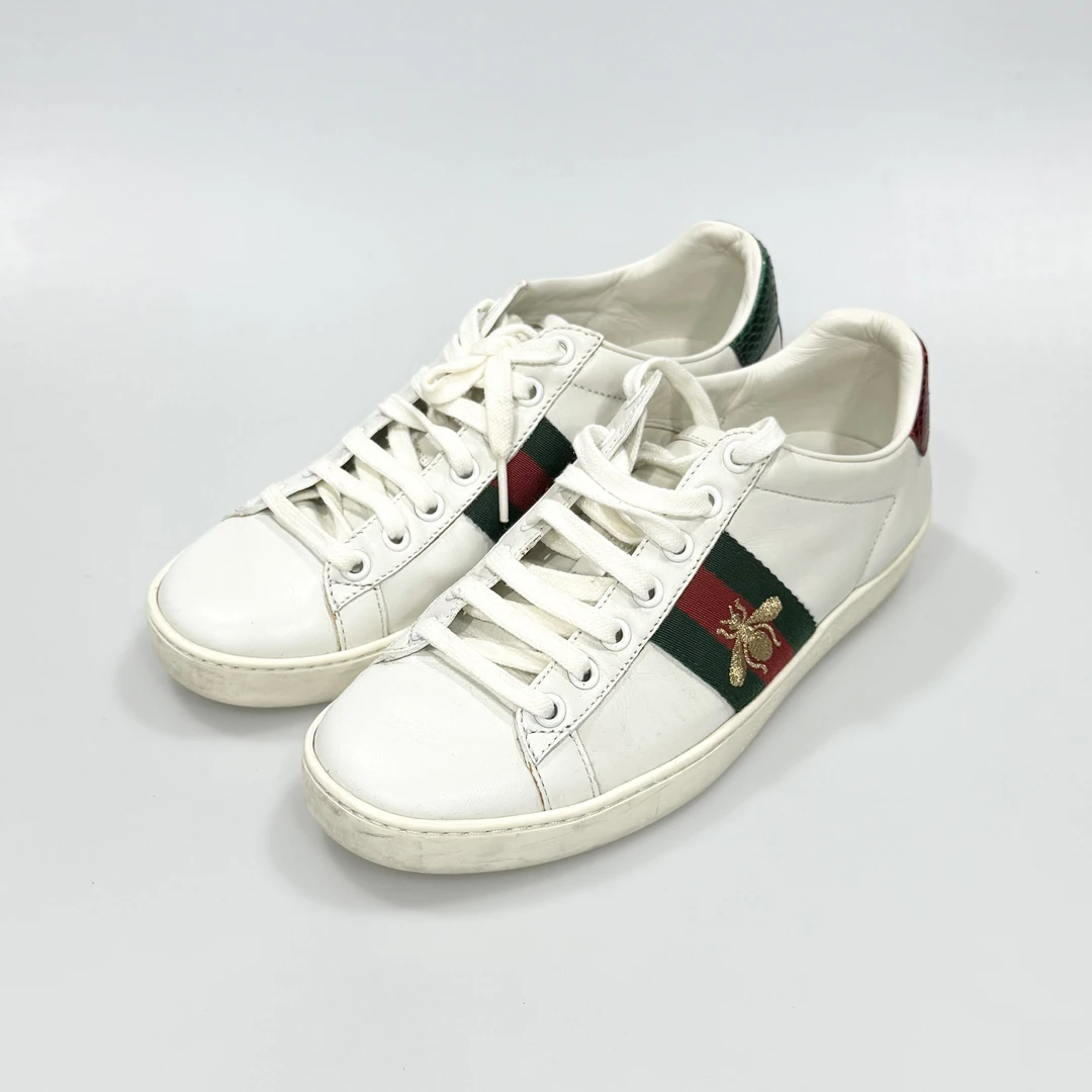 95新 GUCCI/古驰 35.5码Gucci小蜜蜂板鞋95新原盒