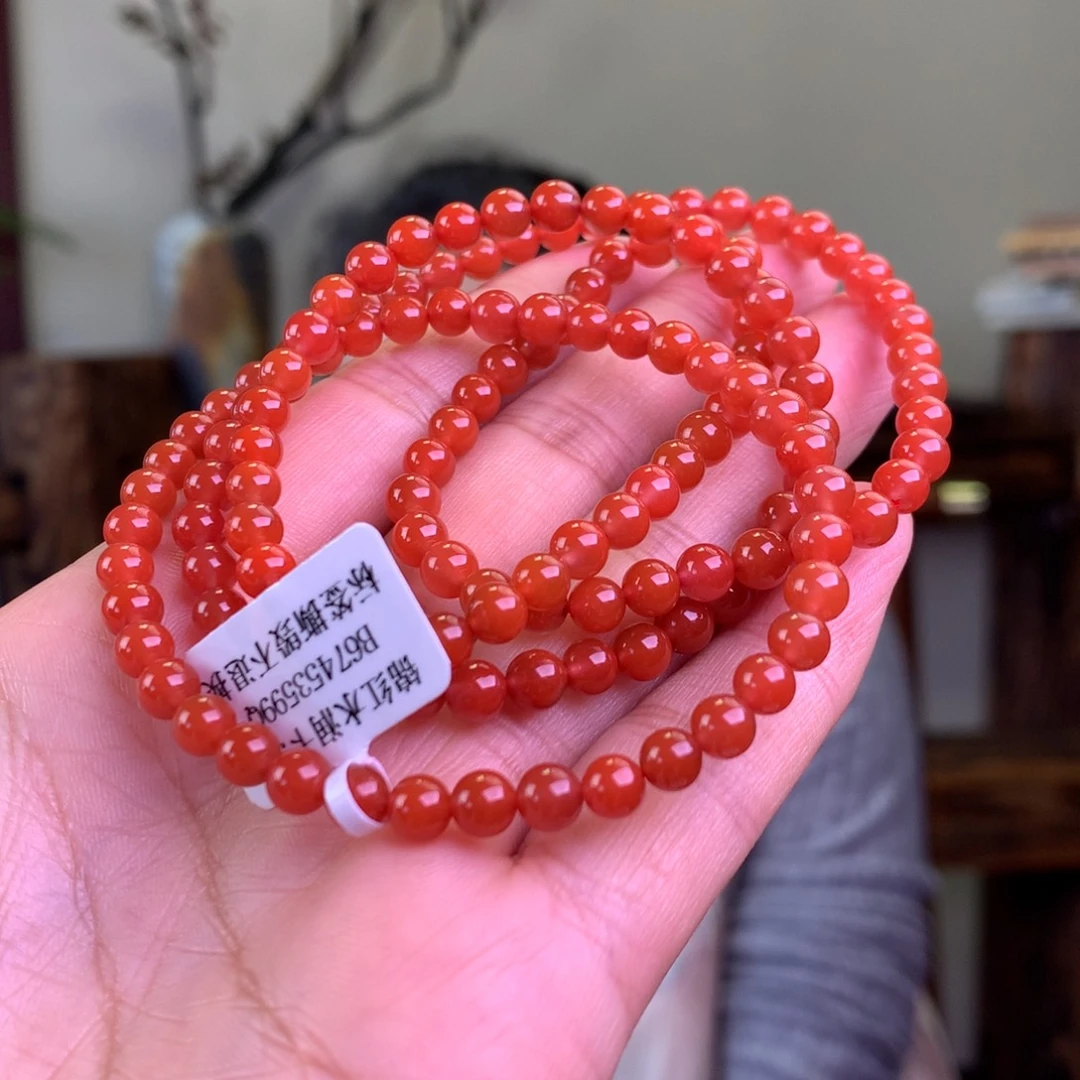 南红玛瑙未镶嵌南红玛瑙锦红卡5多绕