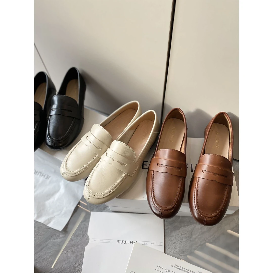 新款韩版中跟防滑英伦乐福单鞋皮鞋女鞋鞋子多巴胺百搭上班族