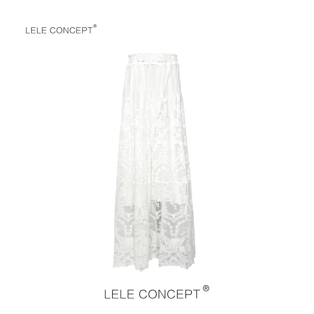LELE CONCEPT丨【如一】设计师蕾丝半身纱裙Q0527