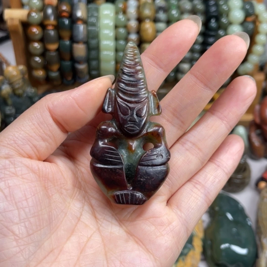 【闪购商品】岫岩河磨玉（透闪石质玉）未镶嵌把件