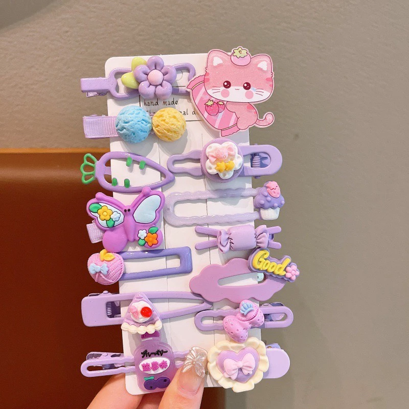 甜美风日韩女卡通风2025甜美发饰宝宝夹子不伤发