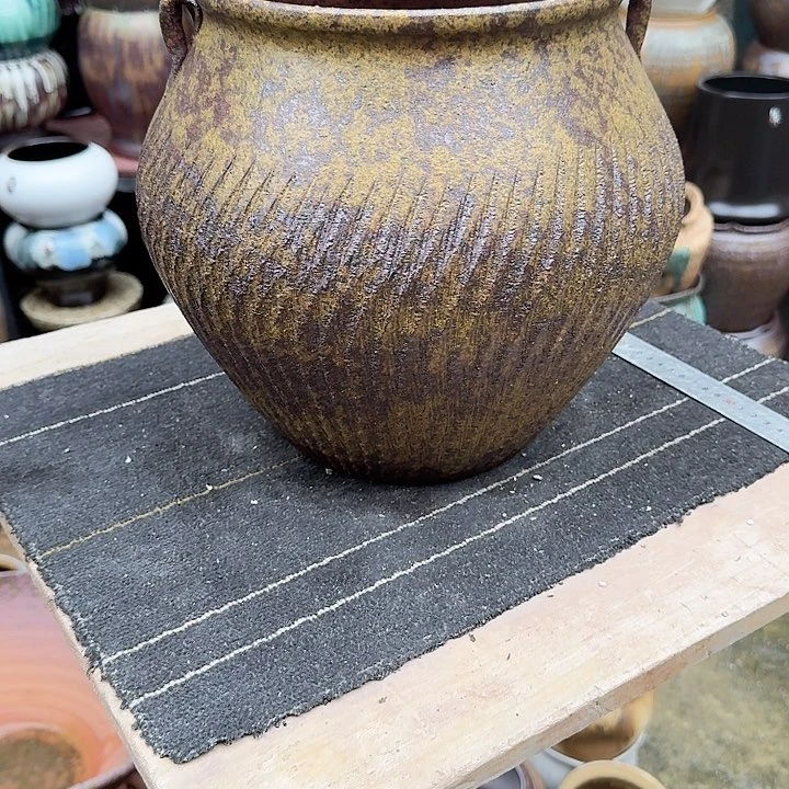 紫砂花盆高度28口径22