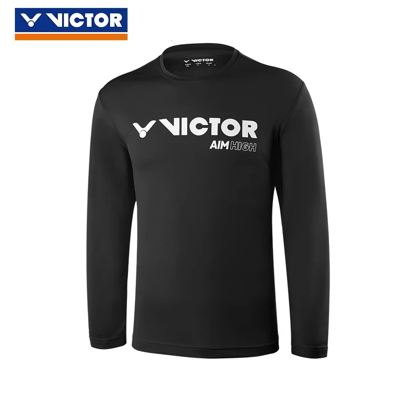 ✅✅VICTOR胜利羽毛球服长袖T恤男女同款T85100羽毛球服速干柔软